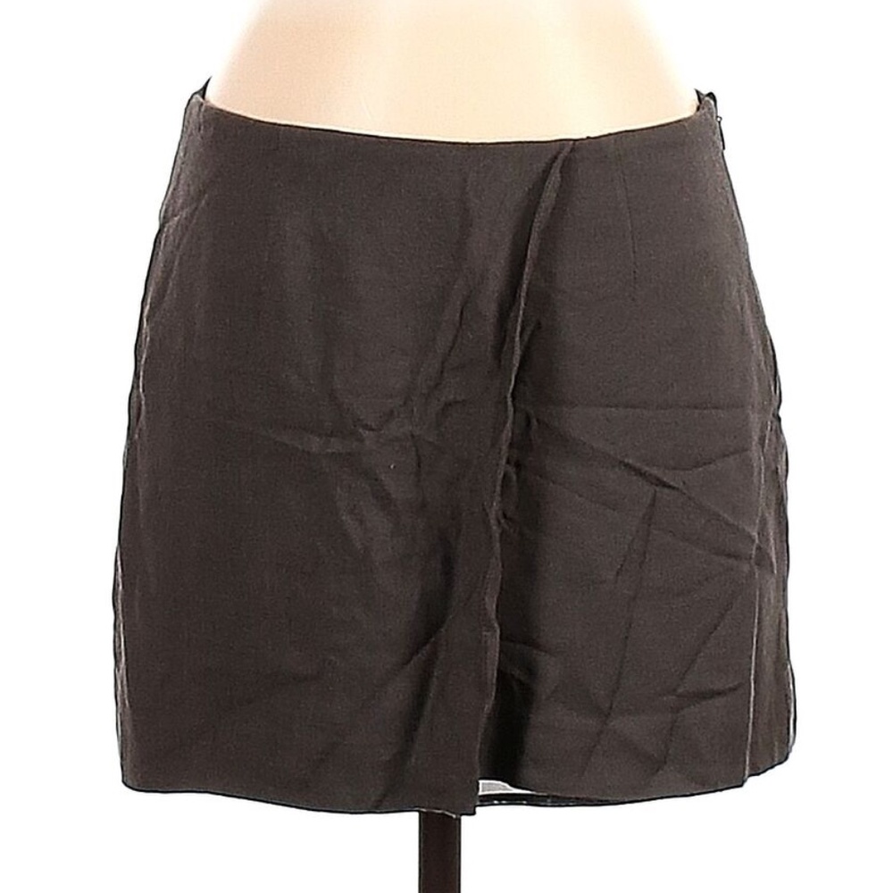 NWT Helmut Lang Mini Wrap Skirt in Prism Twilight Taupe Brown